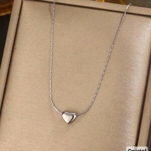 Silver 🩶 Heart Pendant Necklace